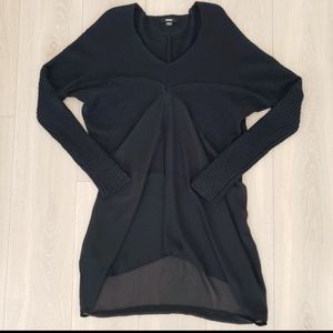 RUDSAK mixed media sweater black medium large